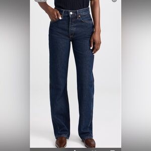 New with tags Redone 90’s High Rise Loose jeans in Noir Op sz 30. $325 original